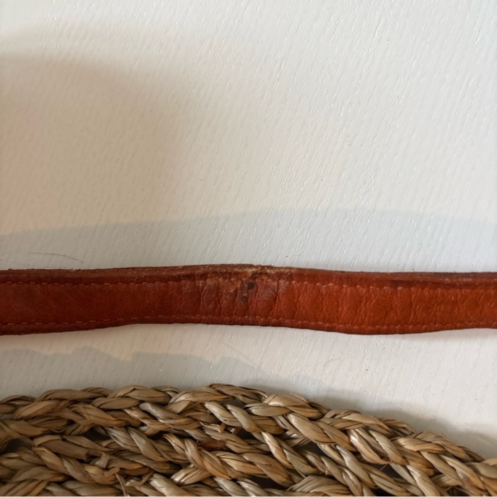 Vintage COACH Small Leather Zip Crossbody Purse Bag J8P-4104 Saddle Brown Tan - Picture 9 of 13